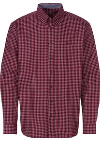 Marco Donati Herren Langarmhemd garngef&auml;rbtes Karomuster kirsche-gemustert Gr&ouml;&szlig;e 39/40