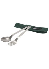 Snow Peak Titanium Fork & Spoon Set grey
