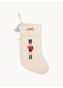 Cam Cam Copenhagen Meia de Natal revers&iacute;vel em algod&atilde;o org&acirc;nico Nutcracker Bege, Multicolor Algod&atilde;o, Algod&atilde;o org&acirc;nico L 23 x C 53 cm