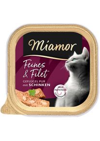 16x100 g Miamor Feines & Filet Gefl&uuml;gel Pur mit Schinken