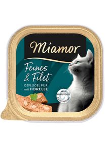 16x100 g Miamor Feines & Filet Gefl&uuml;gel Pur mit Forelle