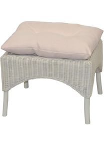 HOFMANN LIVING AND MORE , Sitzhocker Inklusive Sitzkissen, 1 Stk. tlg. Hocker mit Kissen , weiß