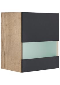 Optifit , Glashängeschrank »Roth« Breite 50 cm , anthrazit/wildeichefarben , wildeichefarben