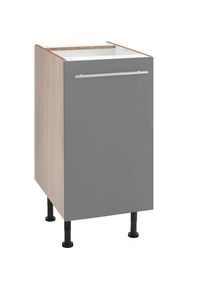 Optifit , Unterschrank »Bern« 40 cm breit, mit 1 Tür mit höhenverstellbaren Füßen, mit Metallgriff , basaltgrau/akaziefarben