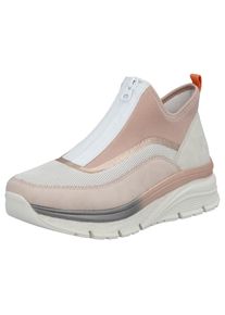 Rieker , Damen , Schlupfboots , Keilabsatz, Freizeitschuh, High Top-Sneaker, Reißverschluss , beige kombiniert , 40 , 40 , Schlupfboots in veganer...