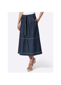 Heine , Damen , Jeansrock , blue-stone-washed , 44 , 44 , weich fließende Qualität