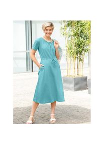 Classic Basics , Damen , Jerseykleid »Jersey-Kleid« , ozean , Normalgrößen , 54 -Normalgrößen , 54 , reine Baumwolle