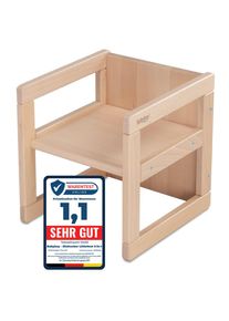 tobi Lernturm , Naturfarben , Holz , Buche , 32x32x32 cm , Babymöbel & Kindermöbel, Babyzimmer, Hochstühle, Lerntürme