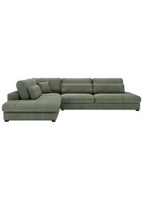 Livetastic Ecksofa , Gr&uuml;n , Textil , F&uuml;llung: Schaumstoff,Schaumstoff,Schaumstoff , L-Form, Ottomane links , 332x244 cm , Made in EU , seitenverkehrt erh&auml;ltlich , Wohnzimmer, Sofas & Couches, Wohnlandschaften, Ecksofas
