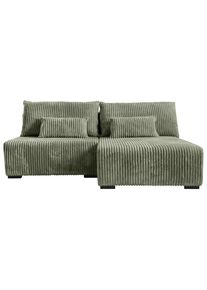 CARRYHOME Ecksofa , Olivgr&uuml;n , Textil , Buche , Hartholz , F&uuml;llung: Polyurethan (PUR),Polyurethan (Pur) , Ottomane rechts, L-Form , 210x145 cm , Made in EU , Liegefunktion, R&uuml;cken echt, haustierfreundlicher Bezug , Wohnzimmer, Sofas & Couches, Wohnlandschaften, Ecksofas