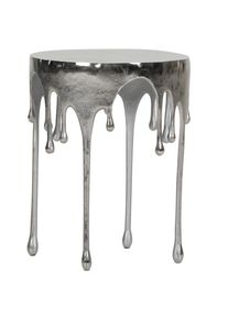 Ambia Home Beistelltisch , Silberfarben , Metall , rund , rund , 43x56x43 cm , Wohnzimmer, Wohnzimmertische, Beistelltische, Beistelltische Metall