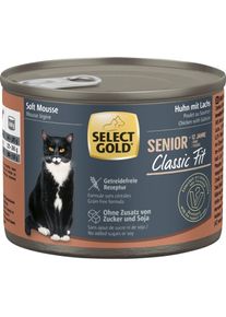 SELECT GOLD Senior +12 Classic Fit Kip met Zalm 6x200 g