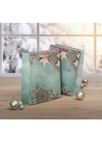 Sigel, Geschenkverpackung, 5 Papier-Tragetaschen Glamorous Christmas Motiv 26,0 x 33,0 cm (Geschenktüte, 5 x)