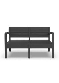 SHAF - Banco de Jardín Miami 3 Plazas - Medidas 178 x 66 x 72 cm - Grafito