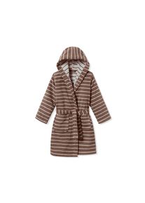 Tchibo - Kinder-Bademantel - Unisex - Gr. 146/152 - wei&szlig;/gestreift