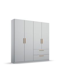 Rauch Dreht&uuml;renschrank "Skandi" 4-t&uuml;rig seidengrau - 181x54x210cm - braun - Holz