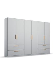 Rauch Dreht&uuml;renschrank "Skandi" 6-t&uuml;rig seidengrau - 271x54x210cm - braun - Holz