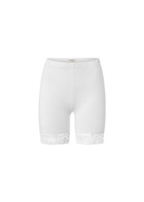 Tchibo - Radlershorts mit Spitzenborte - Damen - Gr. M - weiß