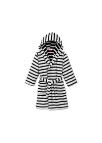 Tchibo - Kinder-Bademantel - Unisex - Gr. 146/152 - schwarz/gestreift