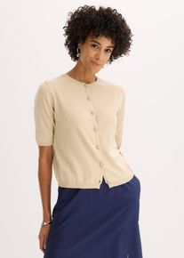 bonprix Kardigan z cienkiej mieszanki wiskozy, beżowy, 44/46