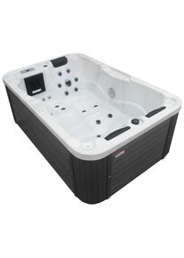 Whirlpool , Schwarz, Weiß , Kunststoff , Mehrfarbig , 205x70x130 cm , Freizeit & Co, Wellness & Gesundheit, Whirlpools