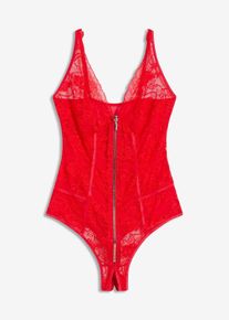 bonprix Body ze stringami "ouvert", czerwony, 36/38
