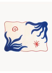 Octaevo Ručne tkan&eacute; stolov&eacute; prestierania Amalfi, 2 ks Červen&aacute; Bavlna, Ľan, Hodv&aacute;b, L&aacute;tka &Scaron; 35 x D 50 cm