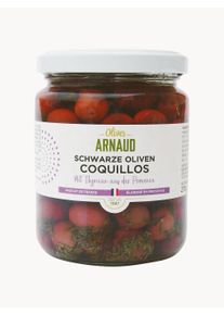 OLIVES ARNAUD Čierne olivy Coquillos Thyme Sklo 278 g