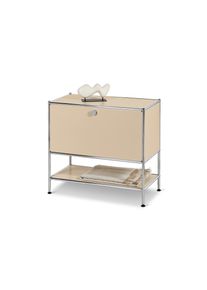 Tchibo - Metalowa szafka typu sideboard &bdquo;Cn3&rdquo; z klapą - kolor: beżowy