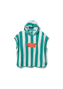 Tchibo - Poncho z tkaniny frott&eacute; dla niemowląt i dzieci - kobieta|mężczyzna - rozmiar 122/128 - kolor: pomarańczowy/turkusowy/w paski