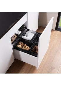 evineo m50 Poubelle avec couvercle et recouvrement en m&eacute;tal, EV1054+EV1061,