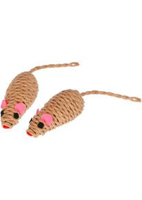 KERBL Pet Nature Mäuse Katzenspielzeug, 7cm, 2 Stück