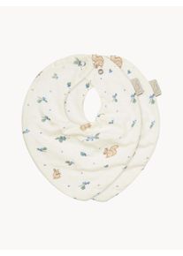 Cam Cam Copenhagen Ekologiska Haklappar Blueberries, 2st Vit Bomull, Organisk Bomull B 20 x H 23 cm