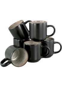 my home Becher &raquo;modernes 6-teiliges Kaffeebecher-Set Nydala&laquo; hohe Haltbarkeit in beige, Gr&ouml;&szlig;e &Oslash; 9 cm x 10 cm