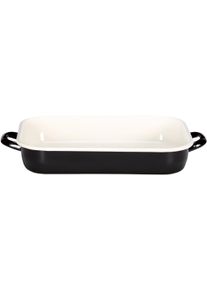 Kr&uuml;ger Kr&uuml;ger Auflaufform &raquo;Triest&laquo; Emaille Induktion in schwarz, Gr&ouml;&szlig;e B/H/L/T: 25 cm x 7 cm x 36 cm