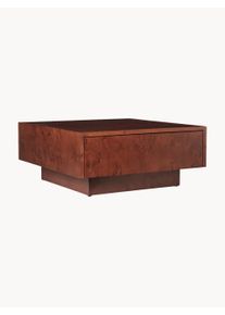 ferm LIVING Stolik kawowy z drewna Burl Ciemne drewno Drewno S 70 x G 70 cm