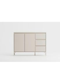 Mid.you Kommode , Kaschmir , Holzwerkstoff , 1 F&auml;cher , 3 Schubladen , 120x87x40 cm , Kleinm&ouml;bel, Kommoden, Kommoden