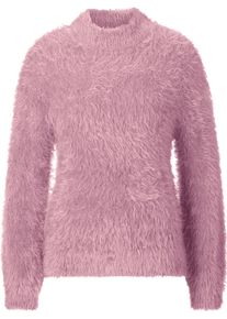 Damen Stehkragenpullover mit Flauschgarn mauve Gr&ouml;&szlig;e 52