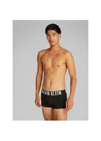 Calvin Klein Underwear, Herren, Trunk &raquo;LOW RISE TRUNK 3PK&laquo; Packung, 3er-Pack, 3 Stk. mit Logobund, MISTY GR, WHITE, BLOSSOM GR, 3 Stk., L (52) -3 Stk.