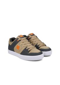 DC Shoes, Herren, Sneaker &raquo;Pure&laquo;, Grey/Tan/Orange, 10 (43), Grey/Tan/Orange, Leder-, Nubukleder- oder Wildlederobermaterial...