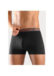 H.I.S. H.I.S, Herren, Boxer &raquo;Boxershorts f&uuml;r Herren&laquo; Packung, 4 Stk. mit bequemem Stretchb&uuml;ndchen, anthrazit-meliert, orange, grau-meliert, schwarz, 4 Stk., 