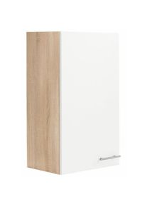 Optifit, H&auml;ngeschrank &raquo;Kalmar&laquo;, wei&szlig;, Eiche-hell s&auml;gerau -B/H/T: 60 cm x 90 cm x 35 cm, wei&szlig;