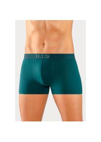 H.I.S. H.I.S, Herren, Boxer &raquo;Boxershorts f&uuml;r Herren&laquo; Packung, 5 Stk. Logo Webbund mit 3D Effekt, petrol, bordeaux, schwarz, olivgr&uuml;n, navy, 5 Stk., XL -5 Stk
