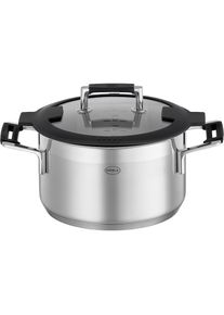 R&ouml;sle R&Ouml;SLE, Kochtopf &raquo;SILENCE PRO&laquo; Edelstahl 18/10, silberfarben/schwarz, 3,5 l + &Oslash; 20 cm + H&ouml;he 12 cm, silberfarben/schwarz