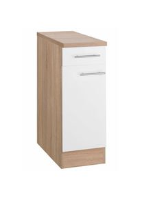 Optifit, Unterschrank &raquo;Kalmar&laquo;, Breite 30 cm, wei&szlig;, Eiche-hell s&auml;gerau -B/H/T: 30 cm x 85 cm x 60 cm, wei&szlig;
