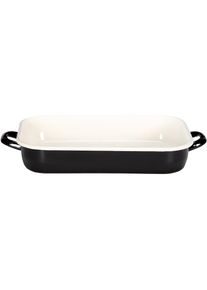 Krüger Krüger , Auflaufform »Triest« Emaille Induktion , schwarz/beige