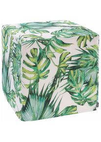 H.O.C.K. , HOCKer &raquo;Beach Life eckig&laquo; 1 Stk. tlg. 45/45/45 cm, gr&uuml;n , gr&uuml;n , Kissen: 100% Polyacryl. F&uuml;llung: 100% Synthetik