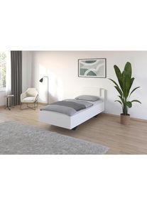 Rauch , Bett »Maika« mit abnehmbarer Polsterauflage in Lederoptik , Alpinweiß/Lederoptik Weiß