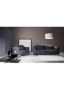 Trendmanufaktur, Sessel &raquo;Luzi, Loungesessel, modern mit extra hohen F&uuml;&szlig;en&laquo; Designsessel mit tollem Sitzkomfort, Metallf&uuml;&szlig;e schwarz, Breite 96 cm, 