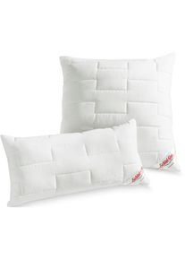 Schlafgut Schlaf-Gut , Microfaserkissen »Utah« Füllung: FaserbaellchenausPolyester 1 Stk. tlg. Strapazierfähig und günstig , weiß , Bezug: 50% Baumwolle, 50%...